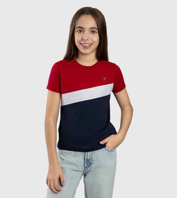 Color Block Short Sleeves T-Shirt