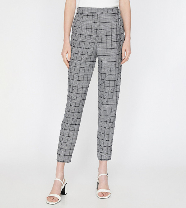 Buy Koton Regular Fit High Rise Pants 