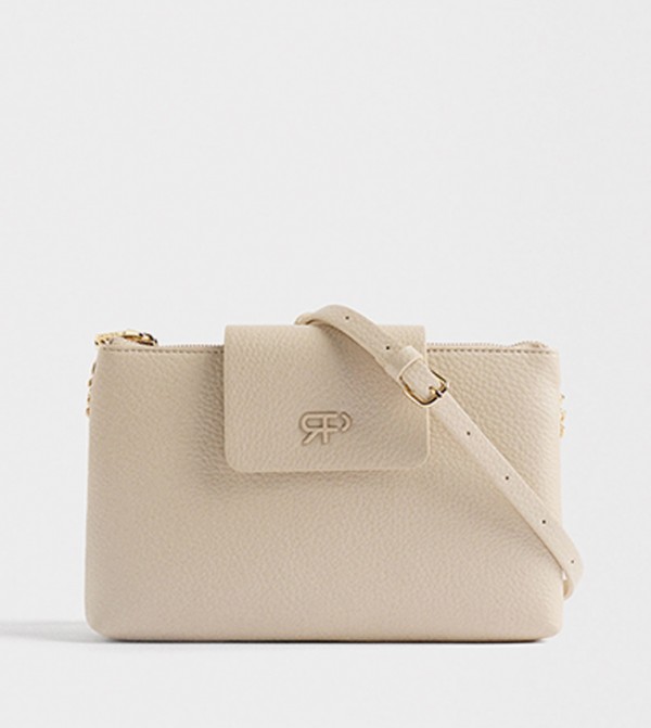 Textured Snap Closure Crossbody Bag