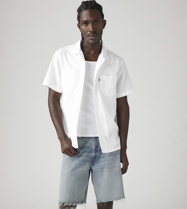 Pocket Detail Short Sleeves Shirt