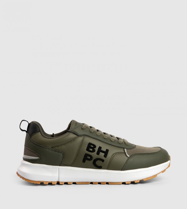 Monogram Detail Lace Up Sneakers
