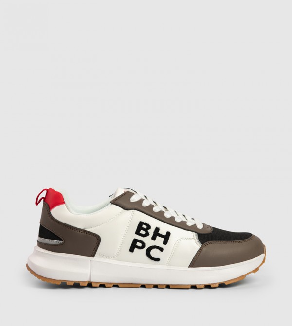 Monogram Detail Lace Up Sneakers