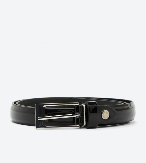 black belt leather womens