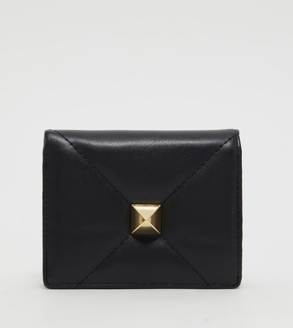 Metal Accent Bi-Fold Wallet