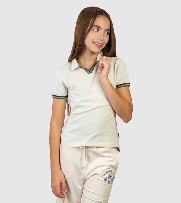 Logo Embroidered Short Sleeves Polo T-Shirt