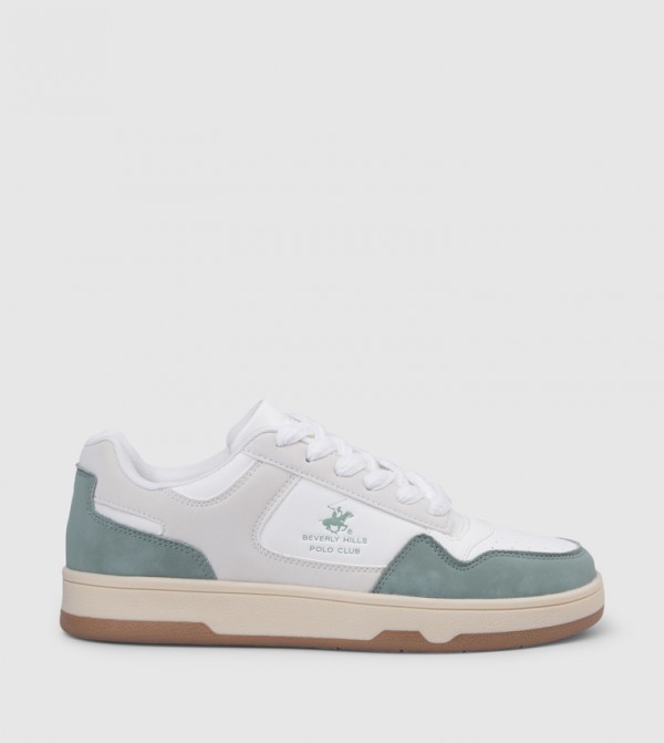 Color Block Lace-Up Sneakers