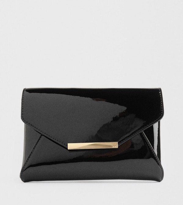 Glossy Flap Clutch Bag