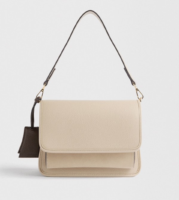 Textured Flap Shoulder Bag