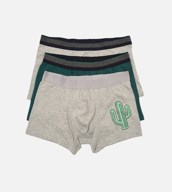 Buy Trendyol Pack Of 3 Basic Boxers In Multiple Colors | 6thStreet ...