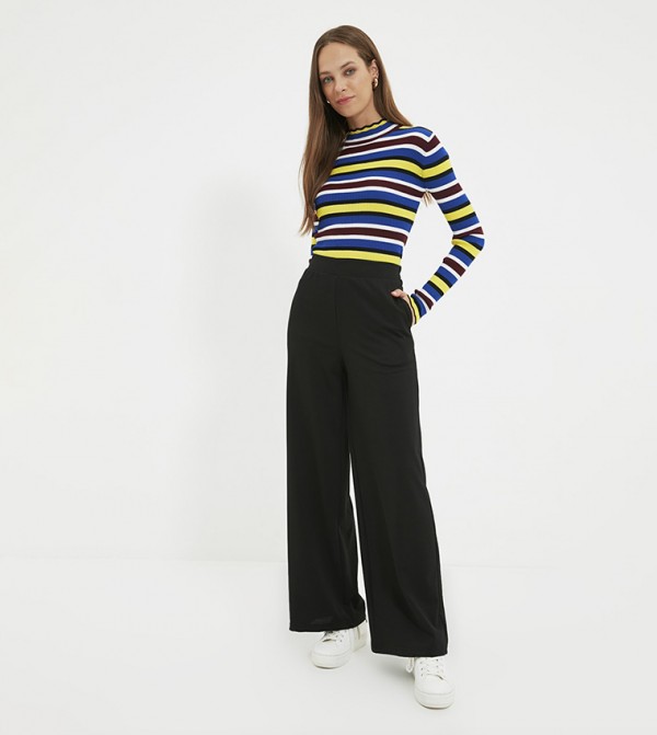 High Rise Wide Leg Trousers