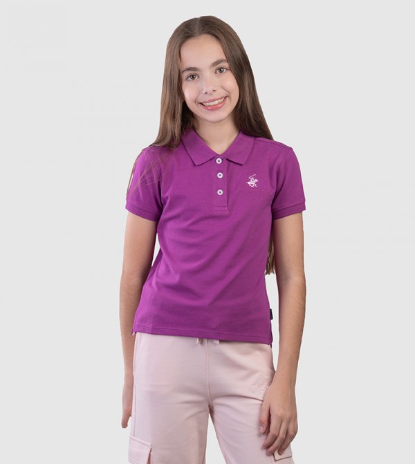 Logo Detail Short Sleeves Polo T-Shirt