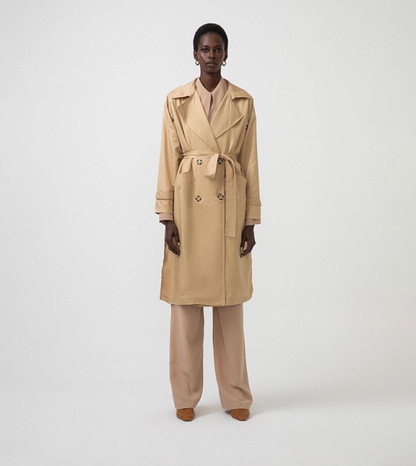 Open trench top coat