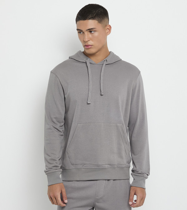 Solid Long Sleeves Hoodie