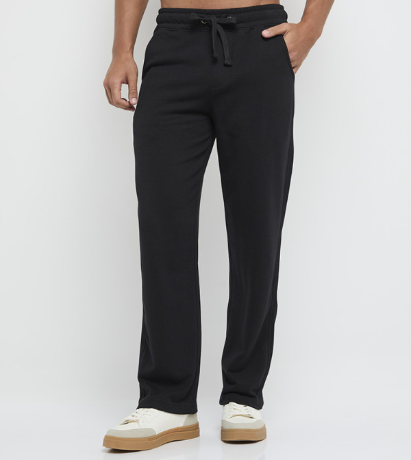 Solid Drawstring Waist Sweatpants