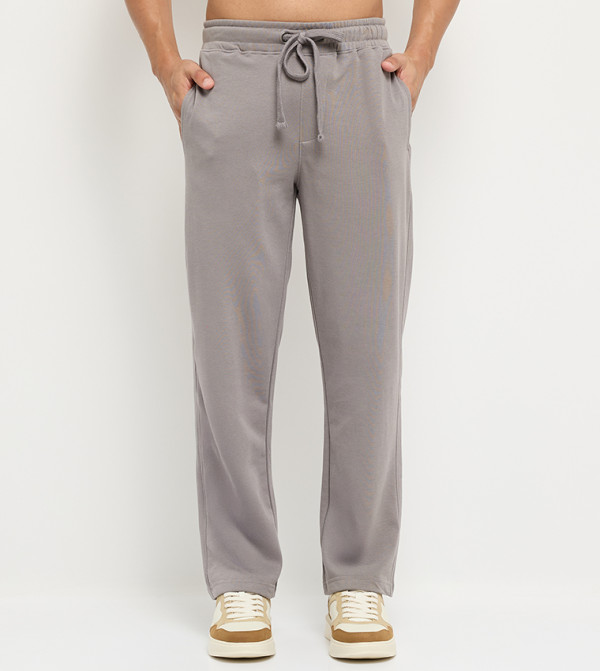 بنطلون رياضة رجالي بقصة عادية برباط على الخصر