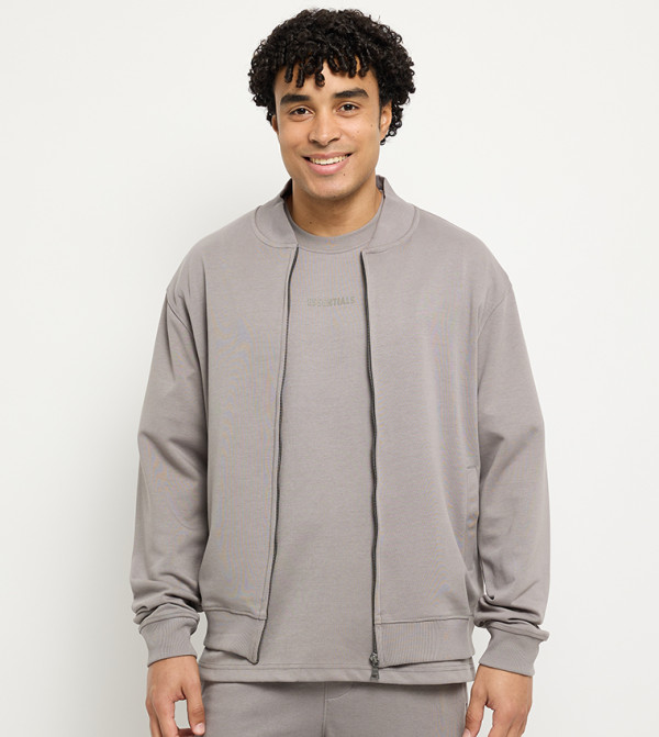 Zippered Long Sleeves Bomber Jacket