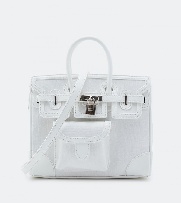 Pocket Detail Satchel Bag