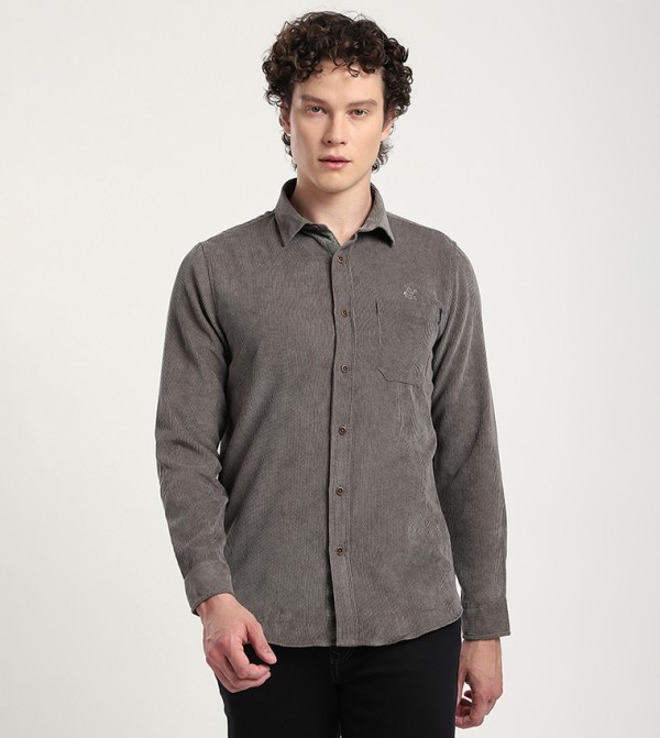 Long Sleeves Corduroy Shacket