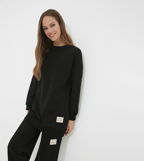 Trendyol Black Male Basic Oversize Fit Tracksuit, Pantaloni della Tuta Uomini, Black, XL