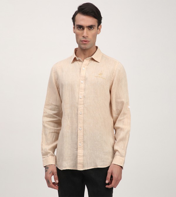 Logo Embroidered Long Sleeves Shirt