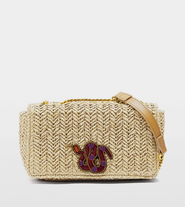 Buy Parfois Metallic Zip Closure Clutch Bag In Gold | 6thStreet UAE