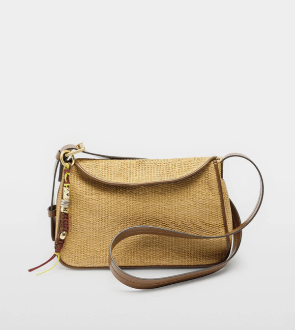 Braided Straw Crossbody Bag