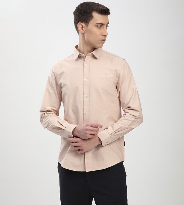 Logo Embroidered Long Sleeves Shirt