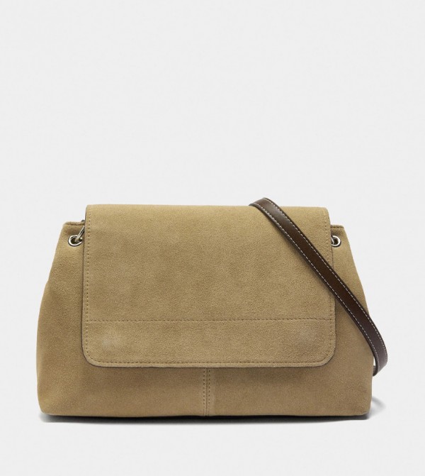 Leather Flap Crossbody Bag