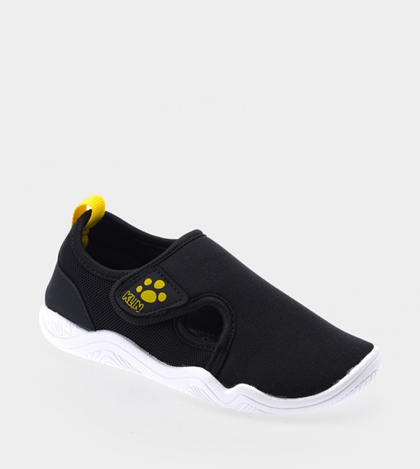 Logo Printed Velcro Closure Slip-On Shoes