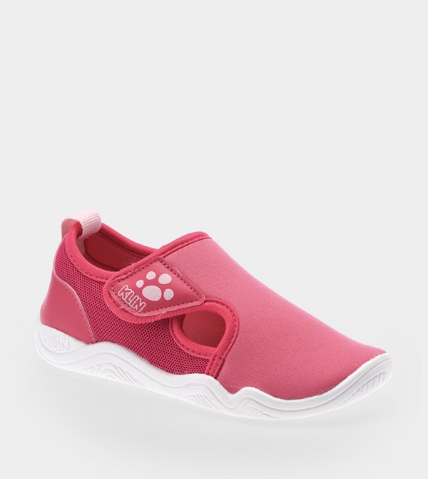 Logo Printed Velcro Closure Slip-On Shoes