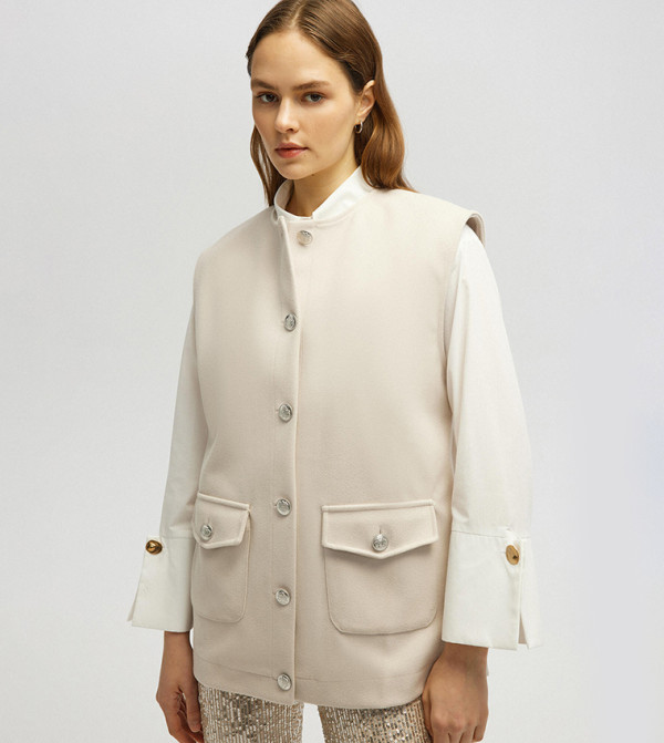 Button Detail Vest main image 1