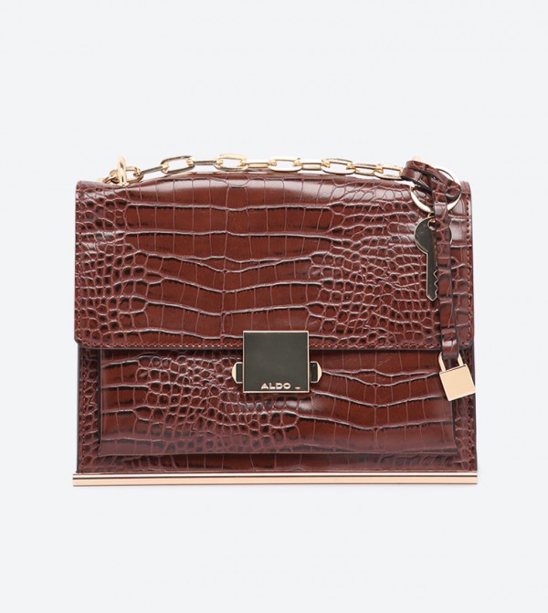 Buy Aldo Valstrona Croc Pattern Push Lock Closure Cross Body Bag