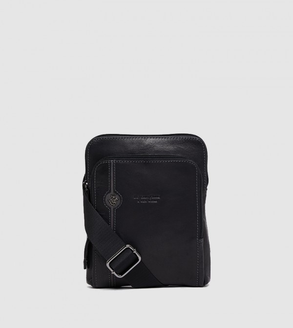 Man Leather Bag-Black