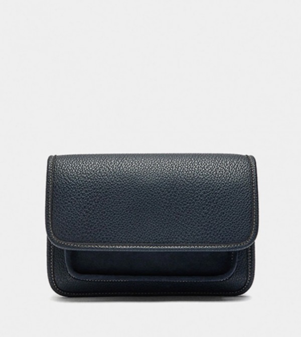 Textured Flap Crossbody Bag