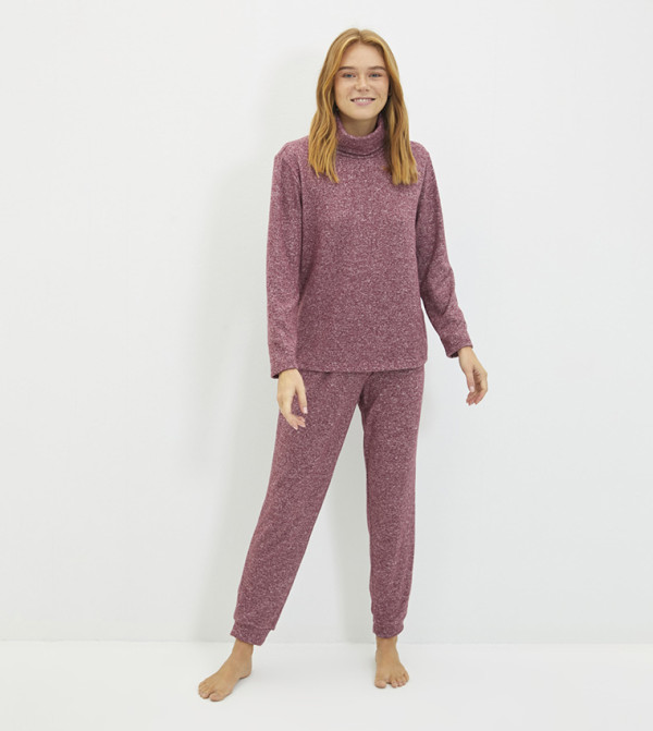 Buy Trendyol Basic Night Suit In Purple | 6thStreet Qatar