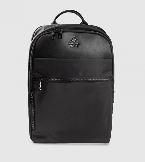 Logo Detail Zippered Backpack