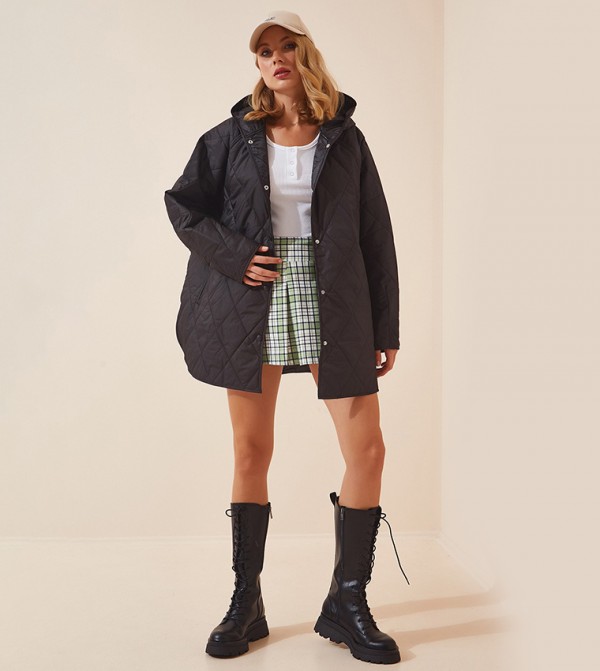 Hooded Oversized Quilted Jacket