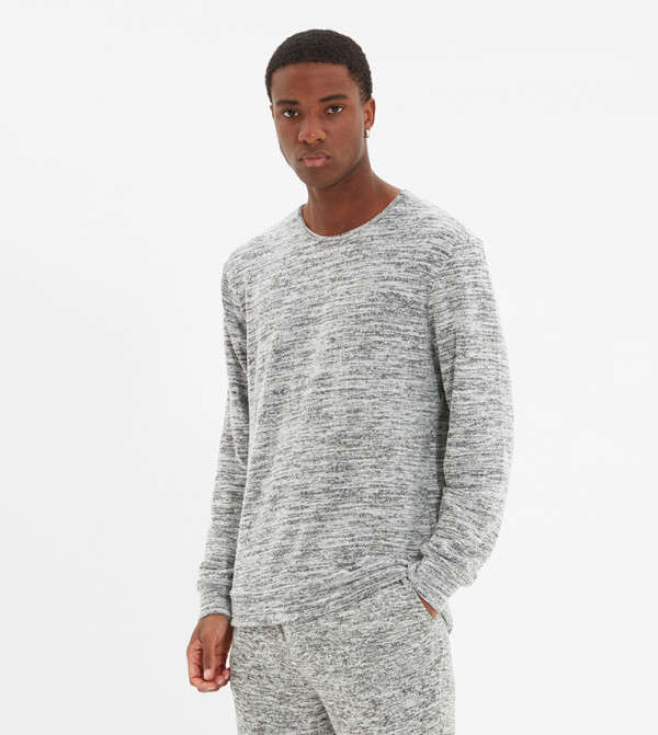 Buy Trendyol Regular Fit Night Suit In Grey | 6thStreet Kuwait