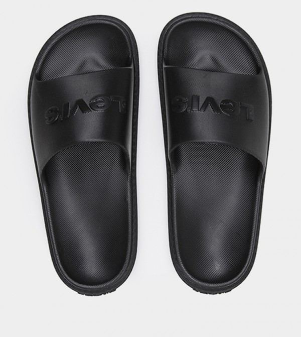 Logo Embossed Open Toe Slides