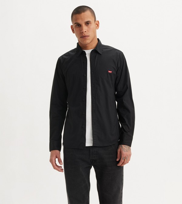 Logo Embroidered Long Sleeves Shirt