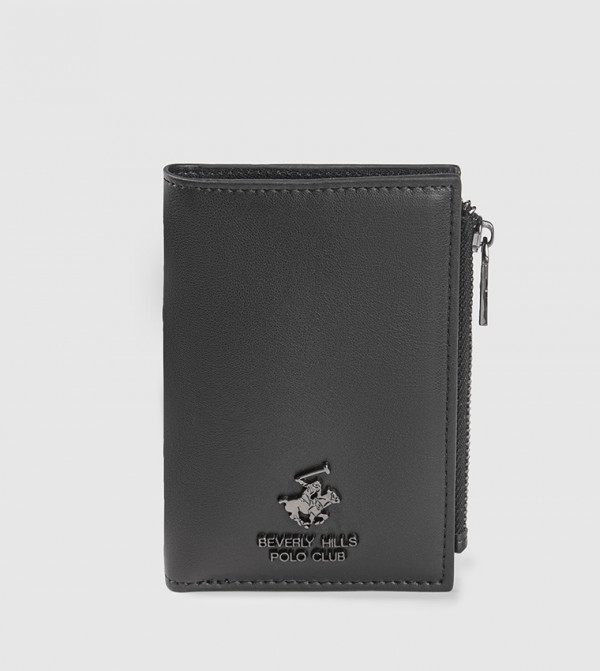 Logo Detail Leather Bi-Fold Wallet