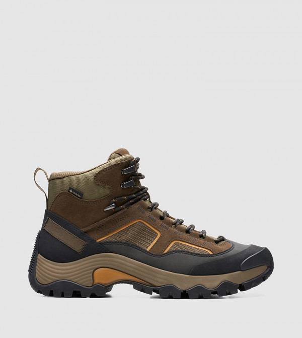 Buy Clarks ATL HikeHi GTX Lace Up Hiking Shoes In Olive | 6thStreet ...