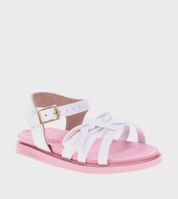 QAELL Bow Detail Flat Sandals