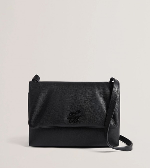 MARRISA Logo Detail Leather Crossbody Bag