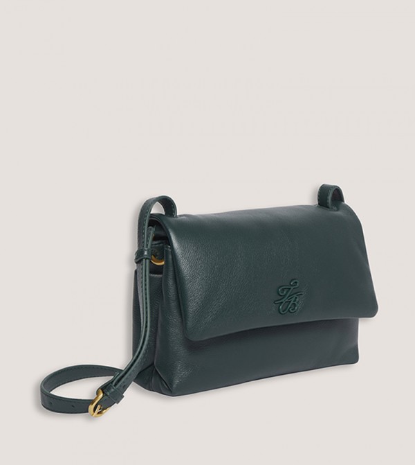 MARRISA Logo Detail Leather Crossbody Bag