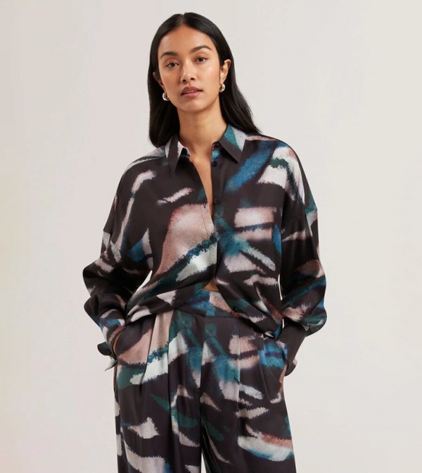TROPIZA Printed Oversized Shirt
