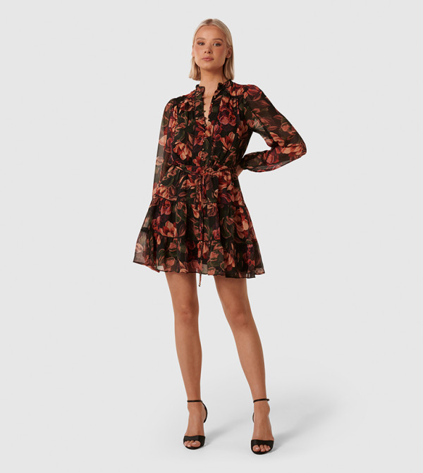 Buy Forever New FLEUR Printed Skater Mini Dress In Multiple Colors ...