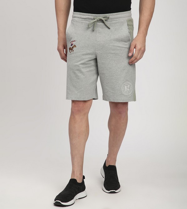 Logo Embroidered Knitted Shorts