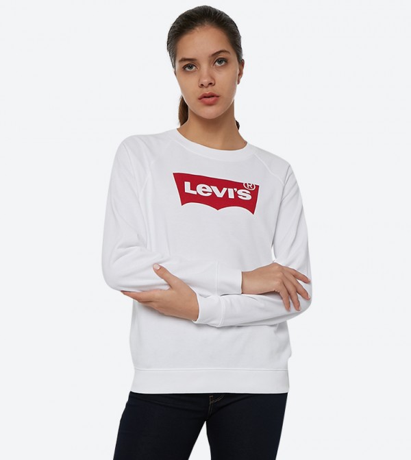 white levi's sweatshirt