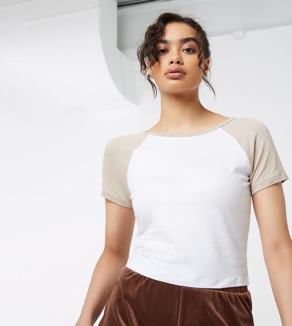 Accent-Seam Lounge Raglan T-Shirt